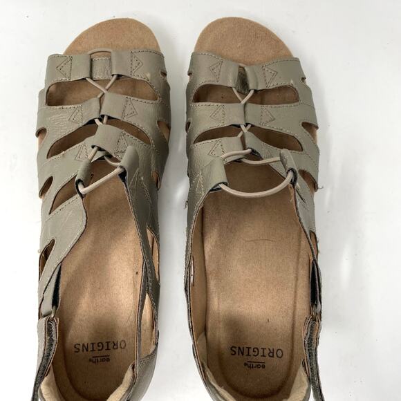 Earth Origins Bea Comfort Gladiator Slip on Sandals Shoes metallic Platinum 12 - Picture 6 of 12